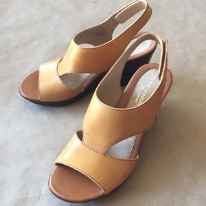 Brown sandal heels Orrin brown lea naturilizer